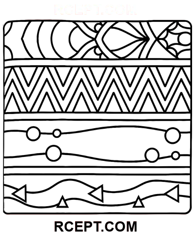 Schöne bequeme Muster Ausmalbild
