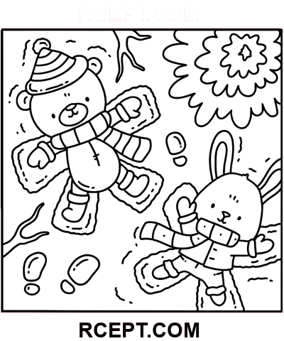 Winter-Hygge für Erwachsene zum Genießen Ausmalbild
