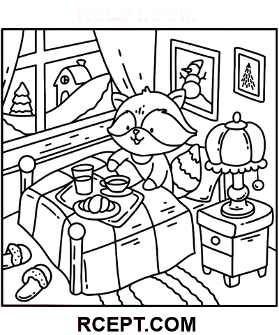 Winterhygge entfacht Kreativität Ausmalbild