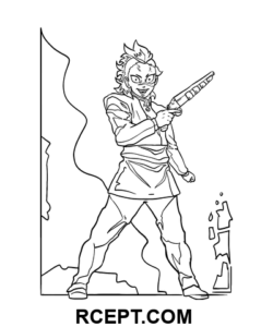 Demon Slayer für Mädchen Ausmalbild