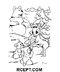 Erstaunliches Rudolph Rentier Ausmalbild