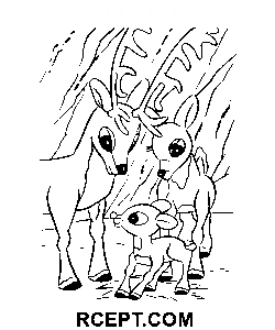 Liebes Rudolph Rentier, Ausmalbild