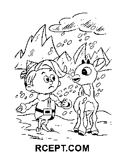 Herrliches Rudolph Rentier Ausmalbild