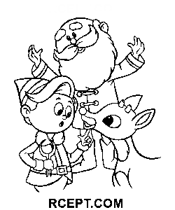 Liebenswertes Rudolph Rentier Ausmalbild