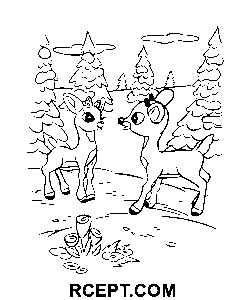 Liebenswertes Rudolph Rentier Ausmalbild