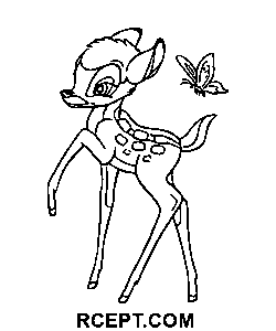 Ein Hirsch mit dünner, schlanker Haut Ausmalbild