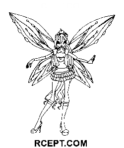 Winx Club Fee Blüte Ausmalbild