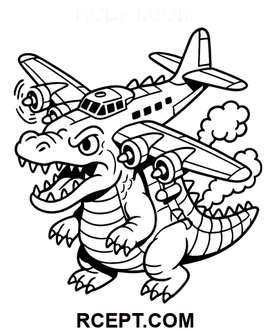 Bombardiro Krokodil Hirnfäule Ausmalbild