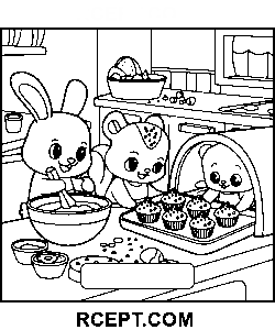 Erstaunliche flauschige Freunde Ausmalbild
