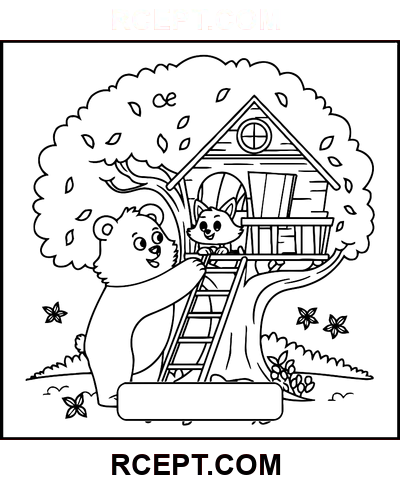 Flauschige Freunde Gekritzel Ausmalbild