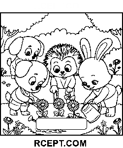 Flauschige Freunde Einfaches Zeichnen Ausmalbild