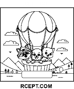 Flauschige Freunde Familienaktivitäten Ausmalbild