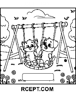 Flauschige Freunde für künstlerische Köpfe Ausmalbild