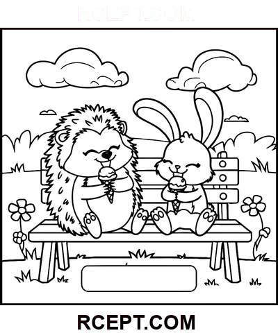 Flauschige Freunde für die künstlerische Therapie Ausmalbild