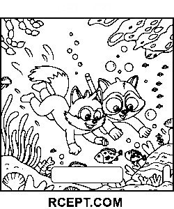Flauschige Freunde für Anfänger Ausmalbild