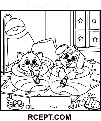 Flauschige Freunde für Enthusiasten Ausmalbild