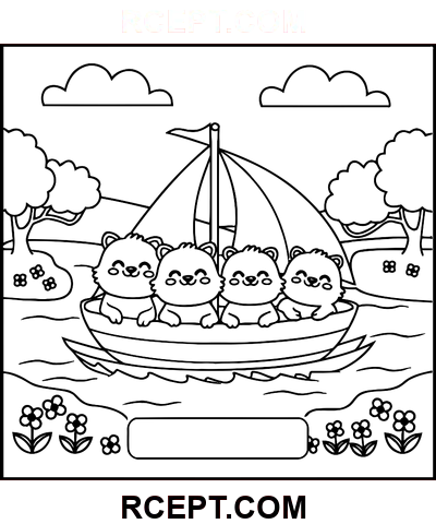 Flauschige Freunde für festlichen Spaß Ausmalbild