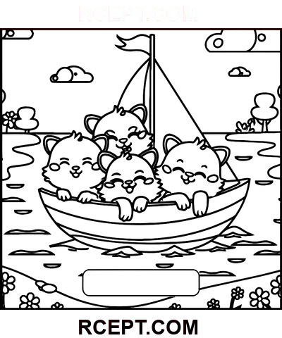 Flauschige Freunde für kleine Künstler Ausmalbild