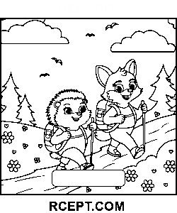 Flauschige Freunde für Achtsamkeitsübungen Ausmalbild