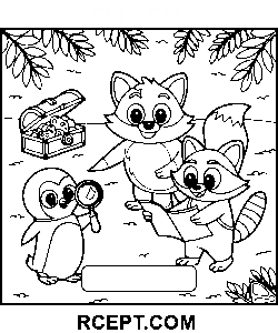 Flauschige Freunde für spirituelle Ruhe Ausmalbild
