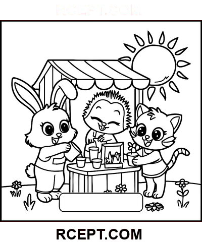 Flauschige Freunde zur Stressbewältigung Ausmalbild