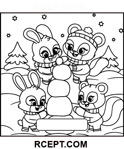 Flauschige Freunde für ruhige Momente Ausmalbild