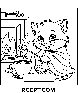 Flauschige Freunde Einfach Ausmalbild