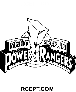 Mächtiges Morphin Power Rangers Logo Ausmalbild