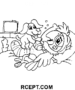 Papagei Cartoon für Jungen Ausmalbild