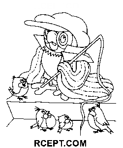 Papagei Cartoon für Kleinkinder Ausmalbild
