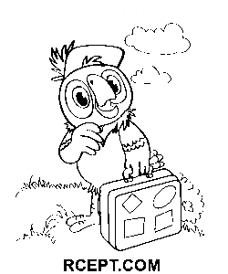 Papagei Cartoon Vorlage Ausmalbild