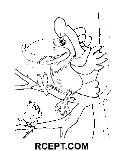 Einfache Rückkehr des verlorenen Papageis Ausmalbild