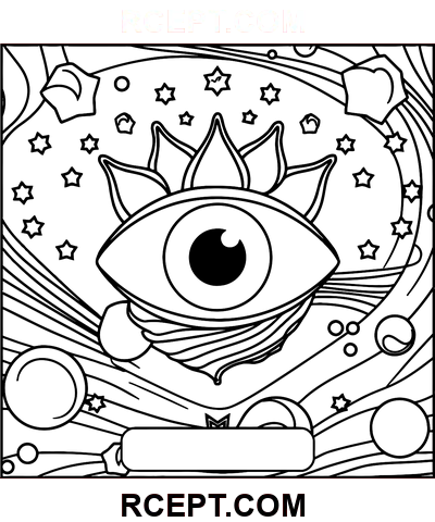 Trippig und groovy für die Bastelzeit Ausmalbild