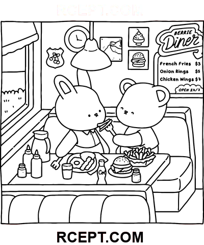 Berrie für Familienaktivitäten Ausmalbild