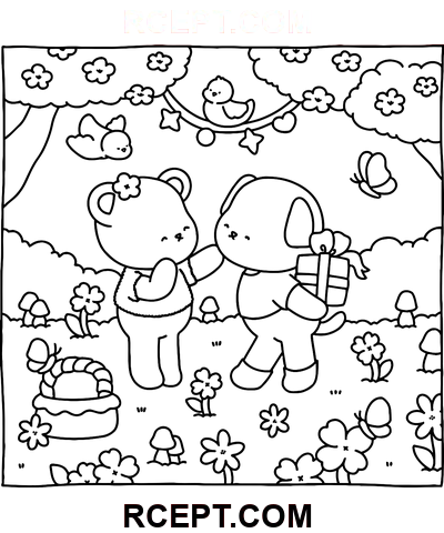 Berrie Feiertagsspaß Ausmalbild