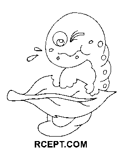 Süße Raupe für Jungen Ausmalbild