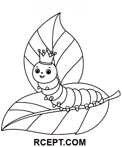 Niedliches Raupenspielzeug Ausmalbild