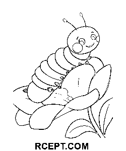 Niedliche gewellte Raupe Ausmalbild