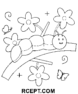 Zeichnung Caterpillar Skizze Ausmalbild