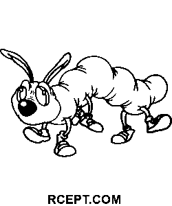 Lustige Raupe Ausmalbild
