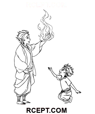 Fathers Flame Dance coloring page