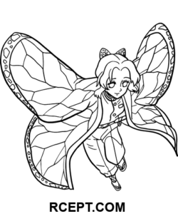Outline Demon Slayer coloring page