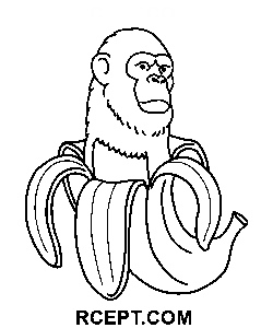 Shimpanzini Bananini coloring page