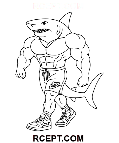 Tralalero Tralala Brainrot For Kids coloring page