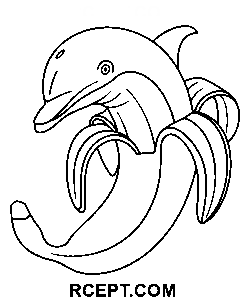 Italian Brainrot Dolphin coloring page