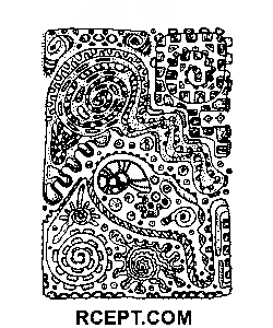Plantilla de ornamento psicodélico dibujo para colorear