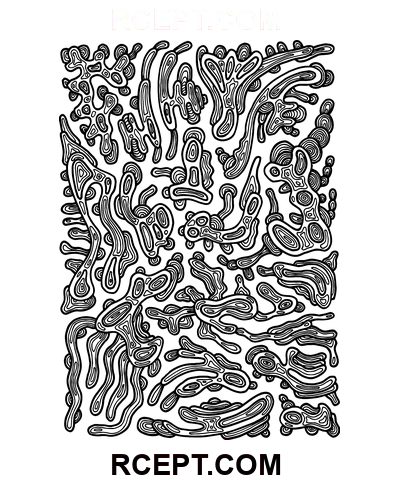 Vector de ornamento psicodélico dibujo para colorear