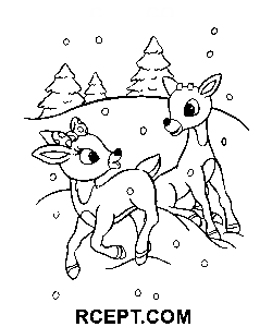 Divertenti giochi di cervo disegno da colorare
