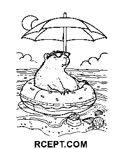 Scheda Capibara disegno da colorare