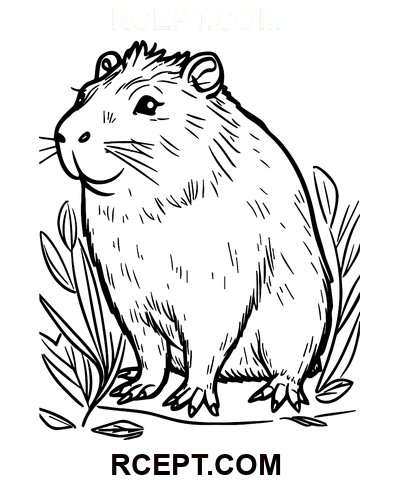 Giocattolo capibara disegno da colorare